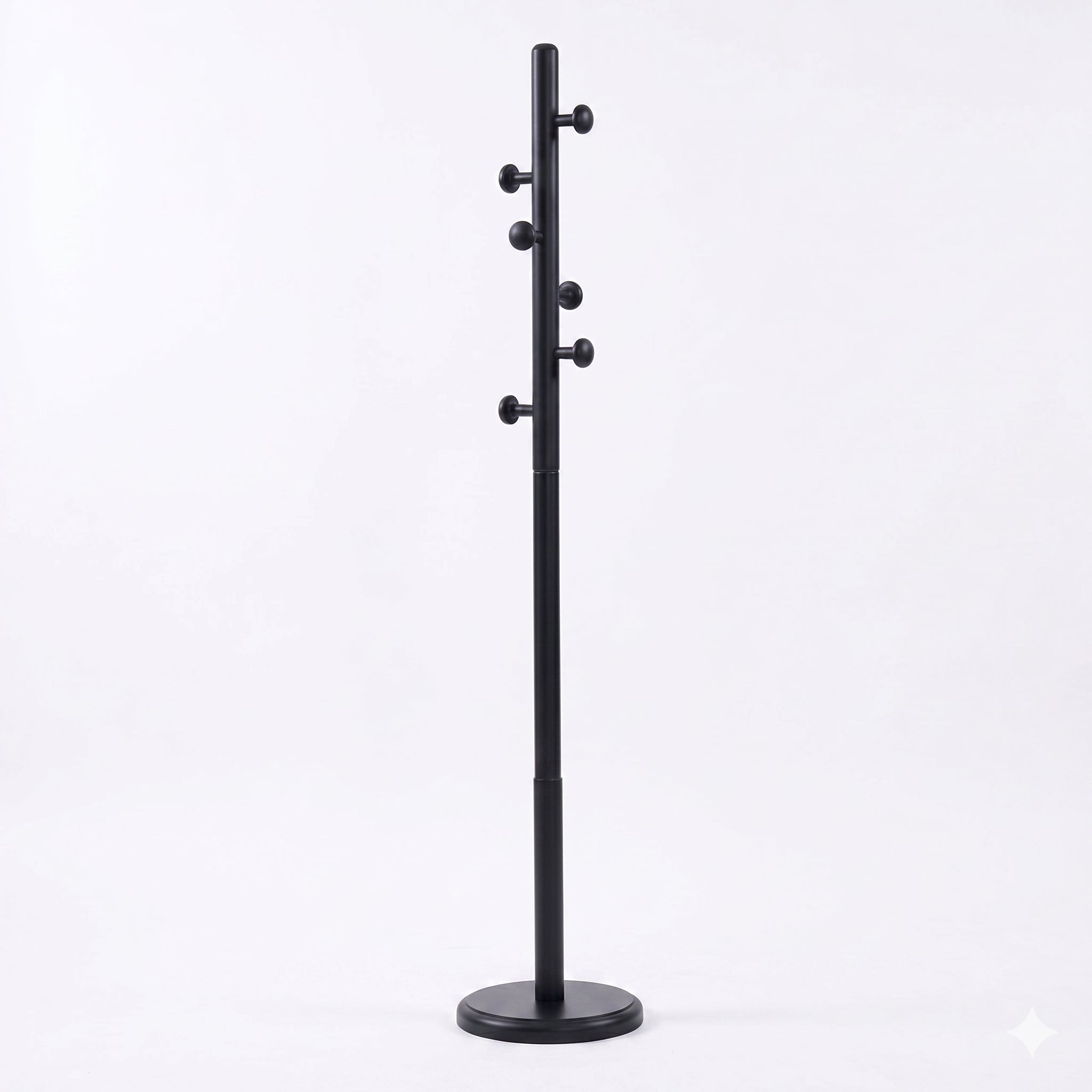 HASAGAÇ Torre Hanger Black Wood | Modern Design Coat Rack Valet Stand - 178 cm
