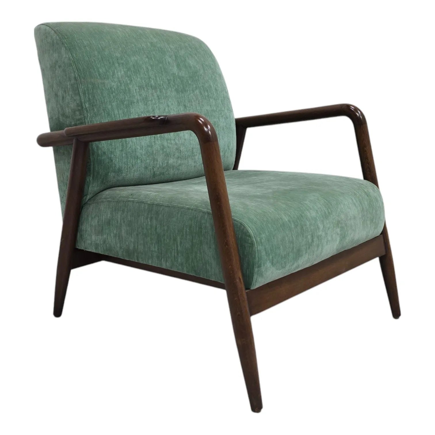 HASAGAÇ Ramo Modern Retro Ahşap Kollu Berjer Tekli Koltuk - Salon Dinlenme Koltuğu