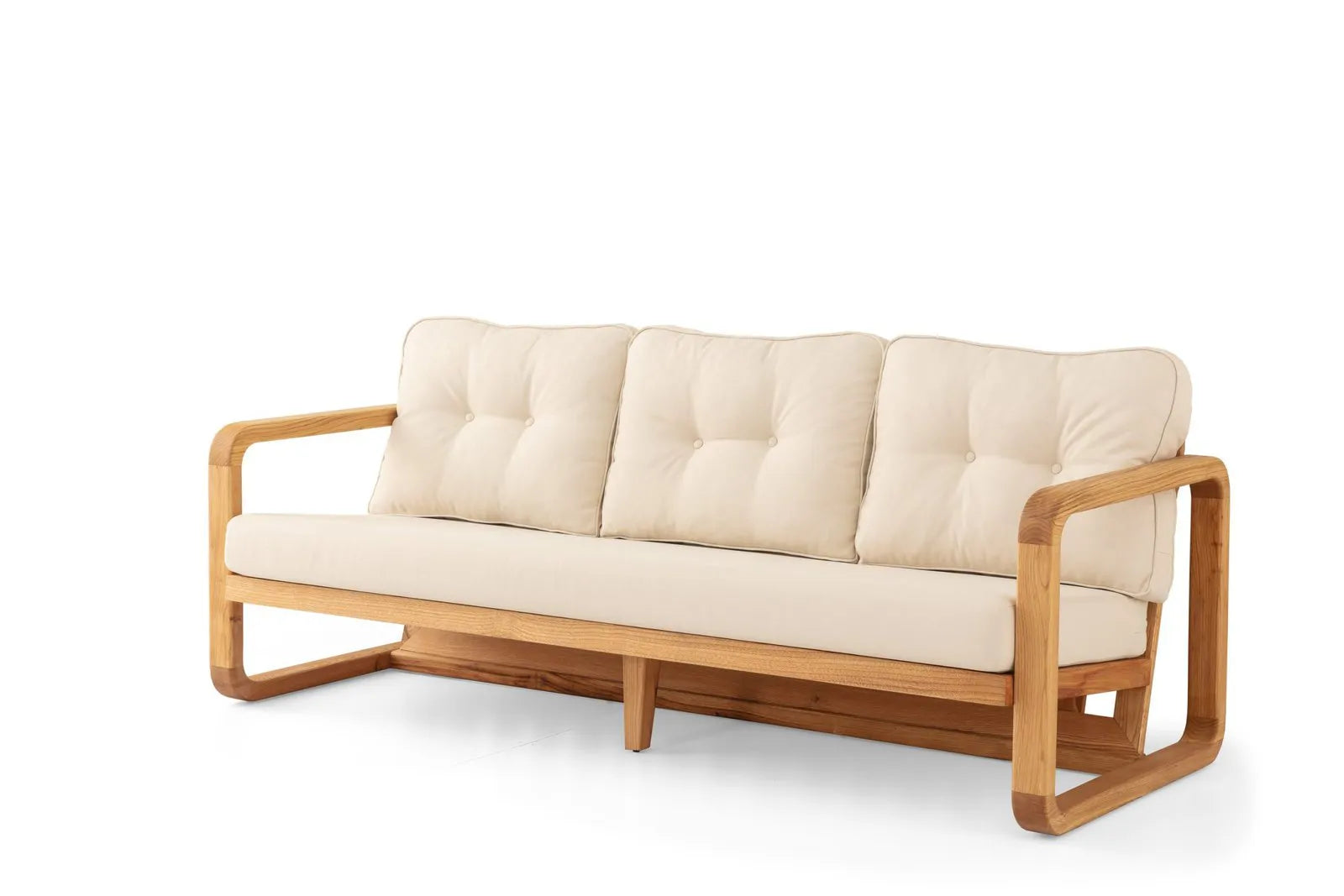 HASAGAÇ Sei Balcony Set | Luxury Natural Wood Outdoor Seating Group