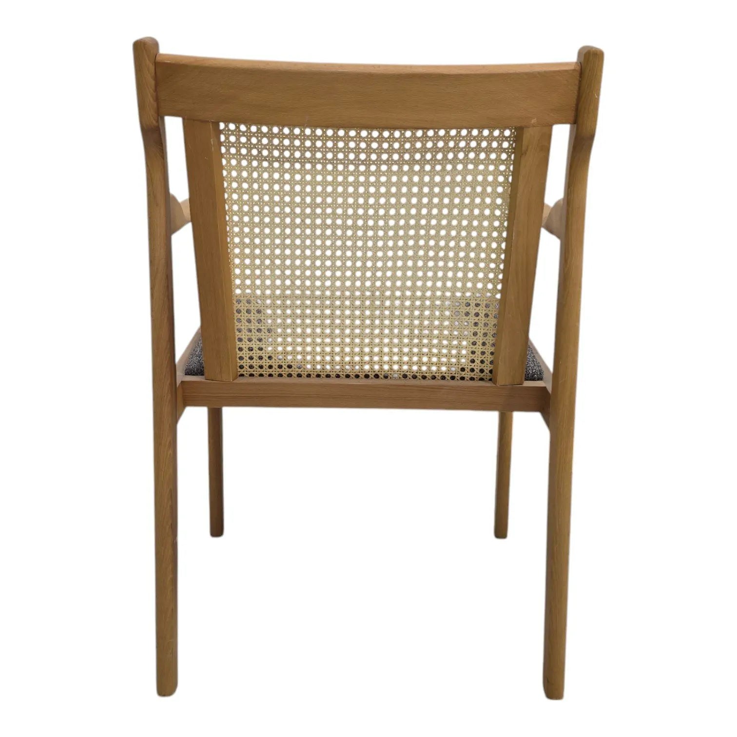 HASAGAÇ Soli Modern Ahşap Rattan Kolçaklı Sandalye - Yemek & Çalışma Odası