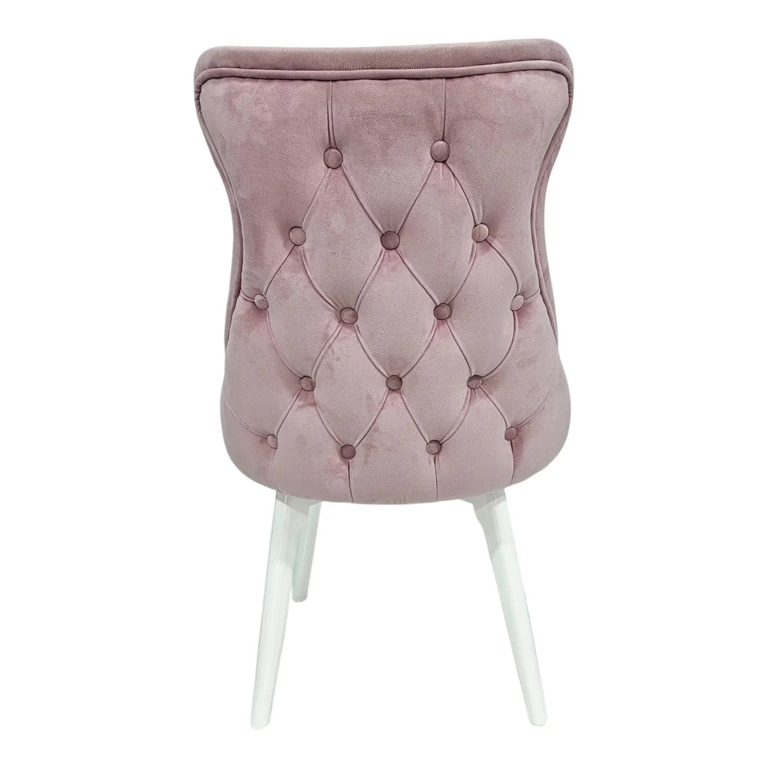 HASAGAÇ Gio Modern Stylish Pink Velvet Chair - For Dining & Dressing Table