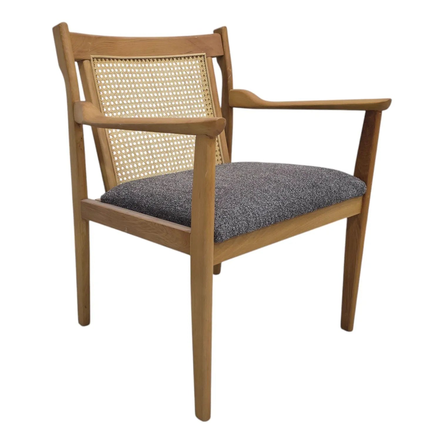 HASAGAÇ Soli Modern Wooden Rattan Armchair - Dining & Study Room