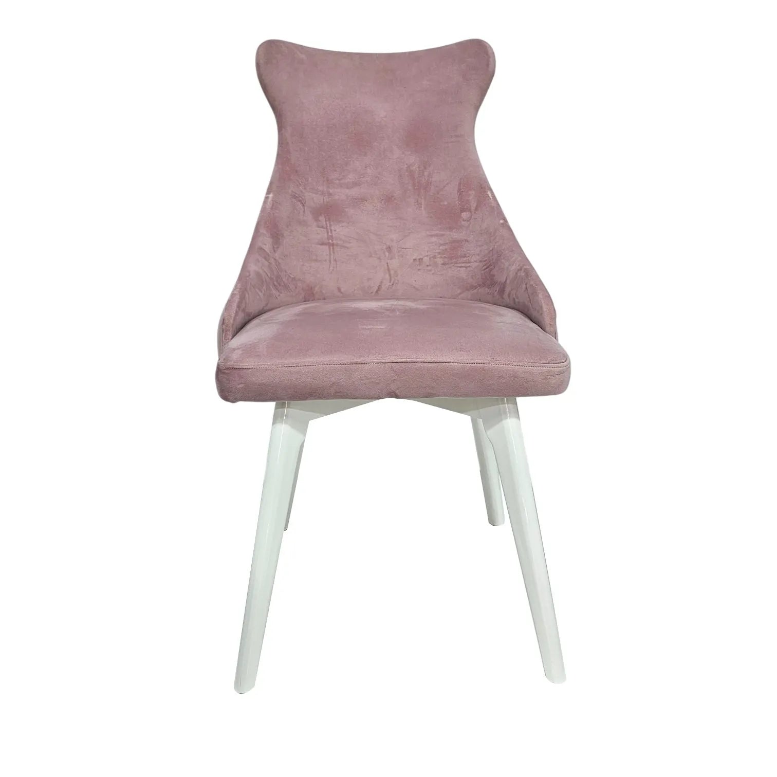 HASAGAÇ Gio Modern Stylish Pink Velvet Chair - For Dining & Dressing Table